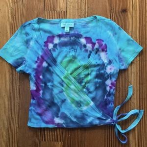 Unique hand-dyed crop top